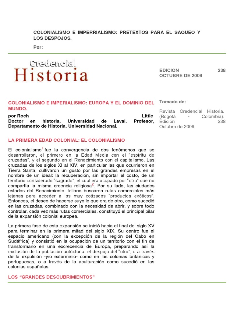 Mapa de Imperios Coloniales Europeos | PDF | Descolonización | Colonialismo