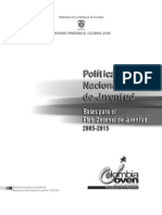 política Nacional de Juventud 2005 - 2015