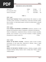 Digital Signal Processing Notes