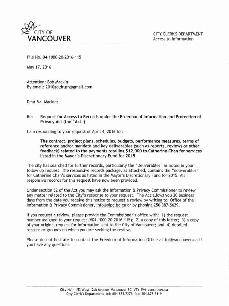 Chan 2016-115 - Res | PDF | Vancouver | Taxes