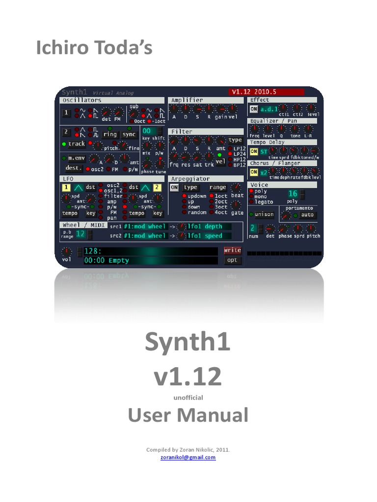 Synth1 v1.12 Unofficial User Manual Ver2.1 | PDF | Synthesizer | Sound Technology