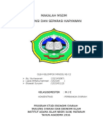 Maklah MSDM Retensi Dan Separasi Karyawan Minngu Ke-12