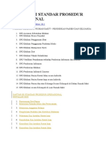 Daftar Isi Standar Prosedur Operasional (Persi)