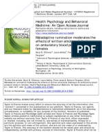 Health Psychology and Behavioral Medicine: An Open Access Journal