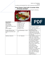 Recipe Cost and Standard Form