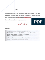 GEOMETRY SERIES STRUCTURE AND SUM FORMULA