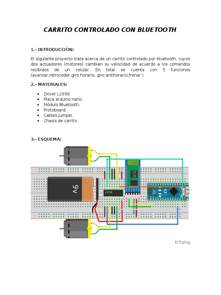 Carrito Bluetooth Controlado por Arduino | PDF | Informática | Tecnología
