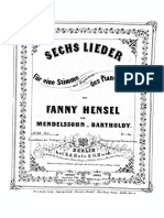 Hensel Fanny Sechs Lieder Fuer Eine Stimme Mit Begleitung Des Pianoforte Op 1 6