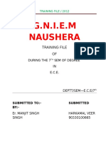 G.N.I.E.M Naushera: Training File OF