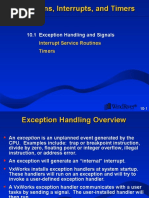 Exceptions Interrupts Timers