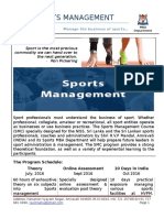 Sports Management Brochure
