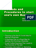 Methods & Procedures To Start New Business