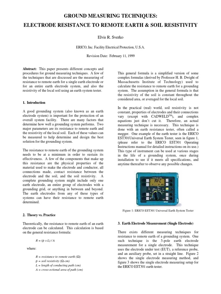 Grounding Measurements 1 | PDF
