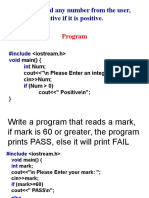Problem:: Read Any Number From The User, Then Print Positive If It Is Positive