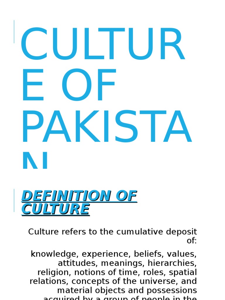 Pakistan Culture | PDF