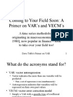 Coming To Your Field Soon: A Primer On VAR's and VECM's