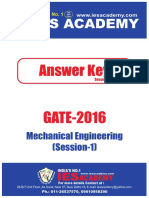 Answer Key: GATE-2016