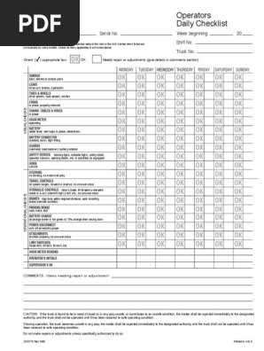 Daily Checklist