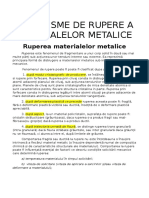 Mecanisme de rupere a materialelor metalice
