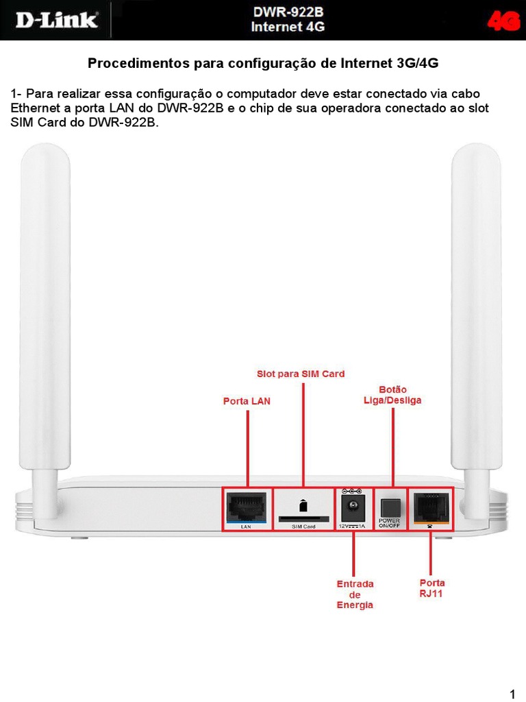 Configuração de Internet 3G/4G DWR-922B | PDF | Protocolos da internet ...