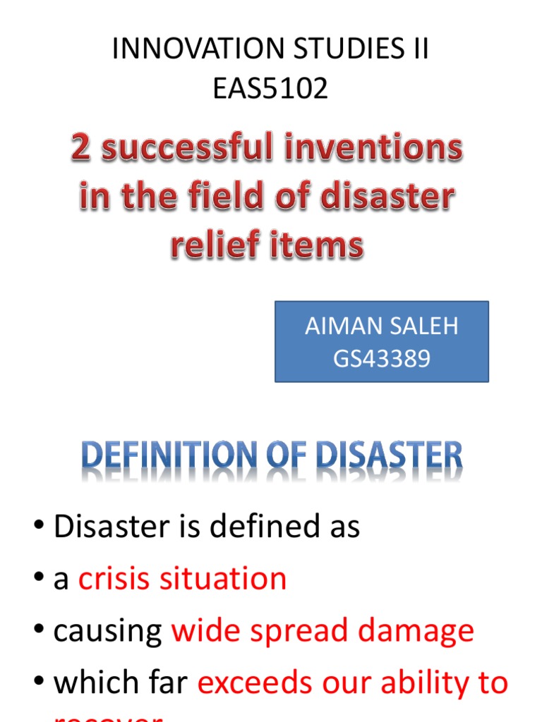 Disaster Relief Innovations Overview | PDF | Tent | Building Engineering