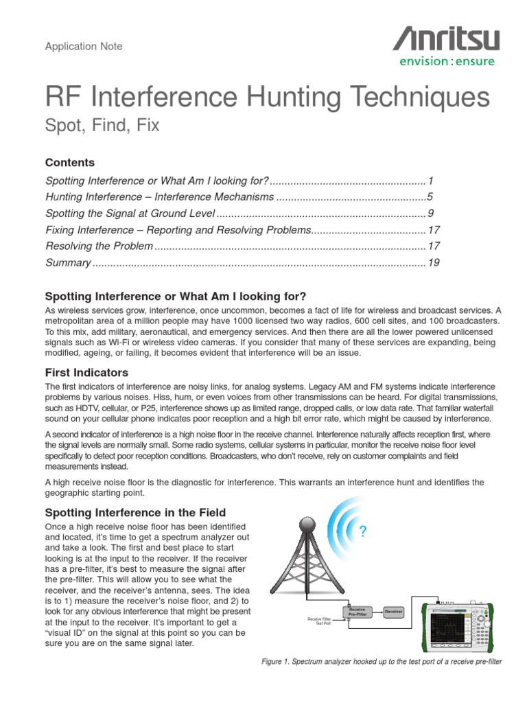 RF Interference Hunting Technique PDF Interference