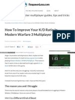 MW3 - Improve KD Ratio