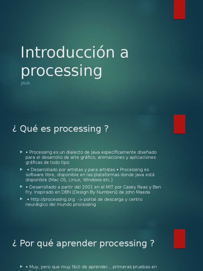 Introducción a Processing y Java | PDF | Java (lenguaje de programación ...