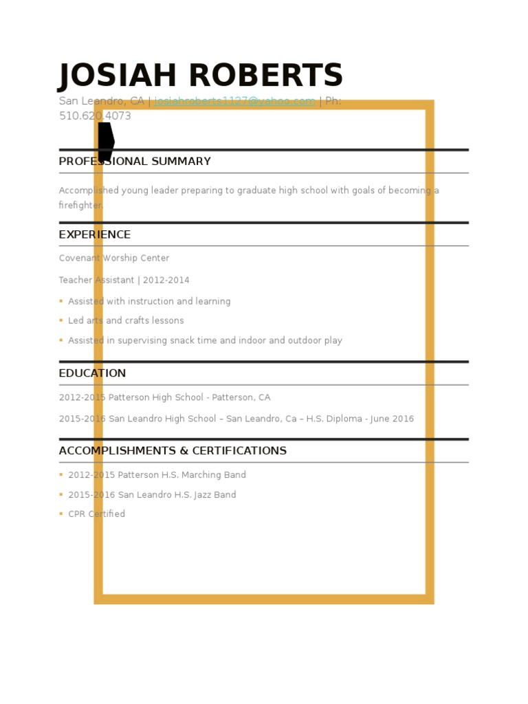 Aspiring Firefighter's Journey | PDF