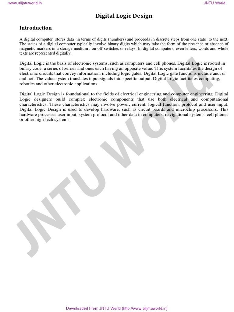 Digital Logic Design | PDF | Binary Coded Decimal | Theory Of Computation