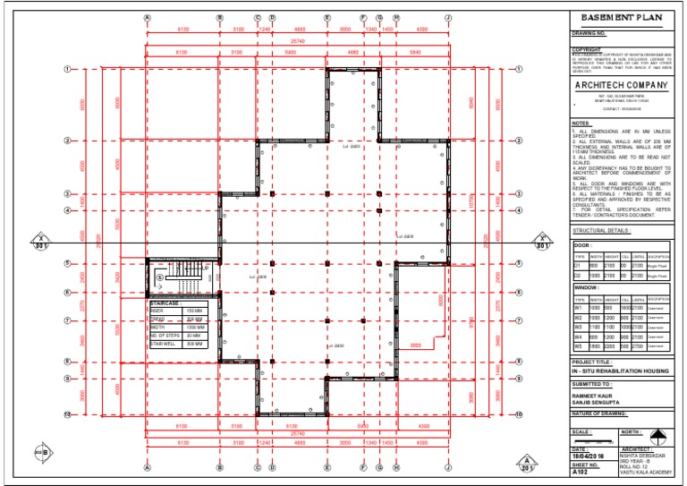 Architectural Basement Plan Details | PDF