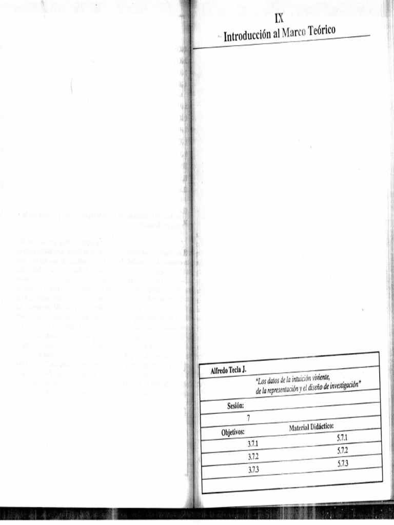 Alfredo Tecla Los datos de la intuición viviente, de la representación