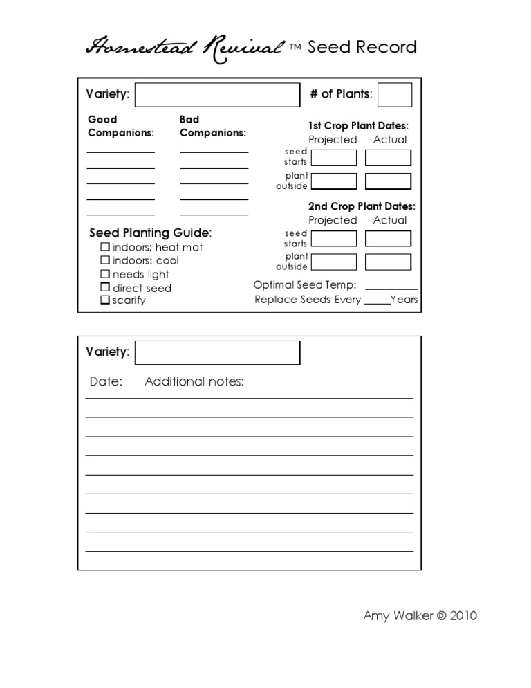 Seed Planting Guide & Companion Tips | PDF