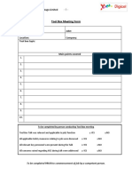 Tool Box Meeting Form