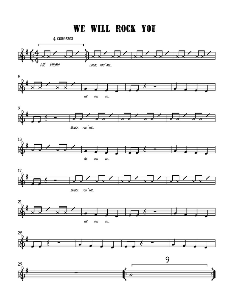 We Will Rock You Violín