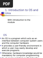 Introduction To OS & Unix