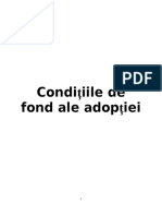 Conditiile de Fond Ale Adoptiei