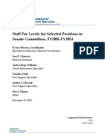 R44325 Staff Pay Levels For Selected Positions in Senate Committees FY2001 To FY2014