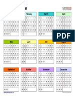 Perpetual Calendar Landscape Year at A Glance Melac