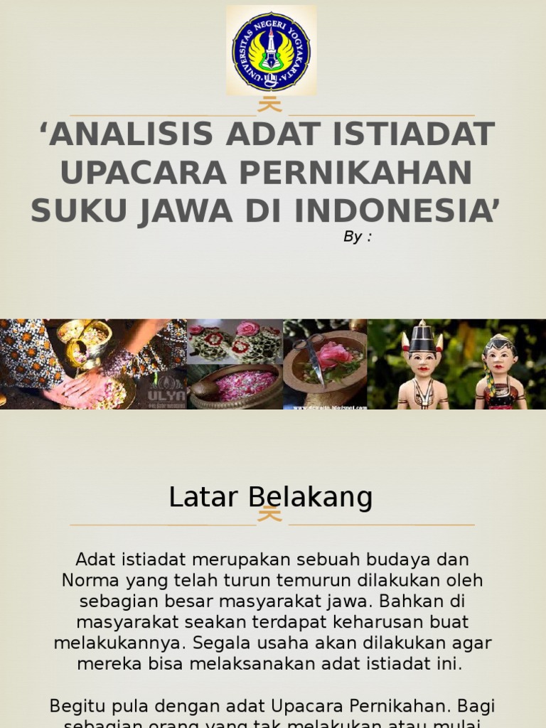 ADAT ISTIADAT UPACARA PERNIKAHAN SUKU JAWA