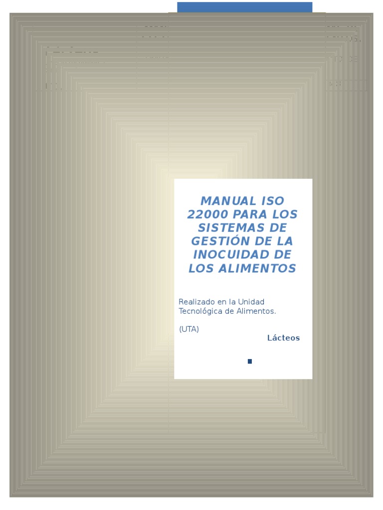 Manual ISO 22000 para Lácteos UTA | PDF | Análisis de Riesgo y Puntos ...