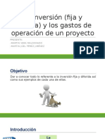 Inversión fija, diferida y capital de trabajo