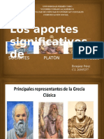 Los Aportes Significativos de Sócrates, Platón y Aristóteles.