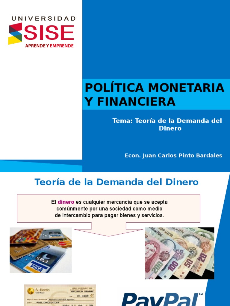 Teoría de la Demanda del Dinero | PDF | Demanda de dinero | Oferta y ...