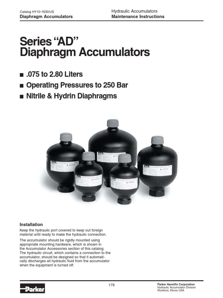 Diaphragm Accumulator Valve Gases