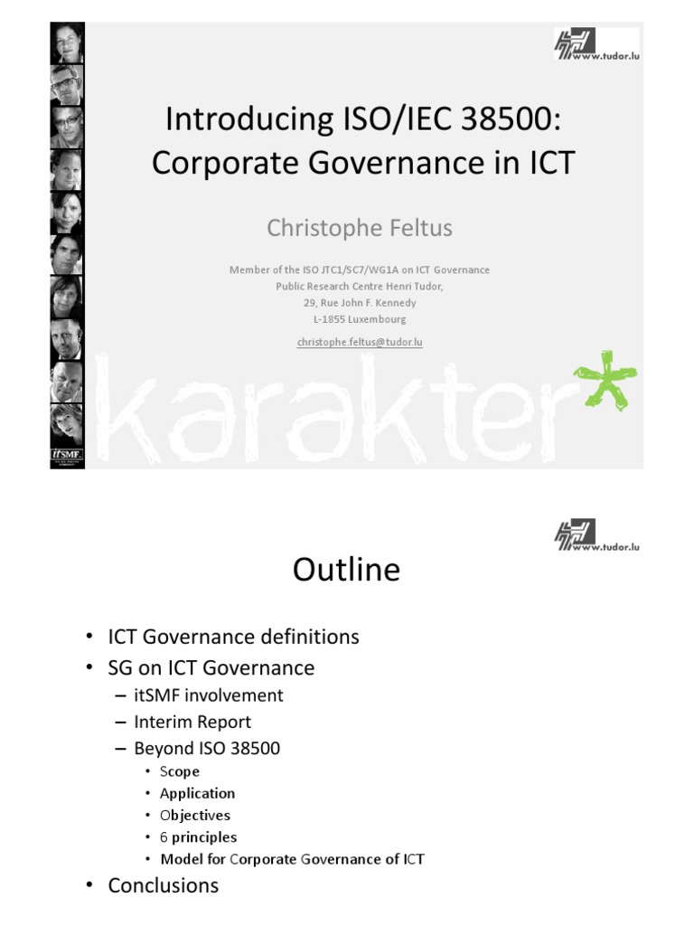 Introducing ISO IEC 38500 Corporate Governance in ICT | PDF ...