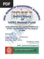Download Detail Study  Of HDFC Mutual Fund by Nabeel Mohammed SN31397800 doc pdf