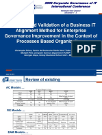 CGIT 2008 _ Definition and Validation of a Business IT Alignment Method for Enterprise Governance Improvement in the Context of Processes Based Organizations _ Wellington
