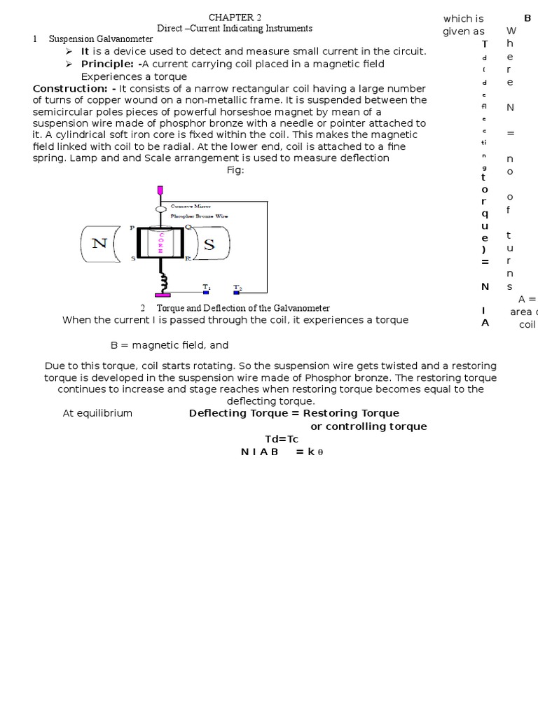 CHAPTER 2 Instrumentation | PDF | Voltage | Electric Current