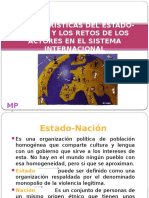 Características Del Estado-nación y Los Retos de Los Actores en El Sistema Internacional